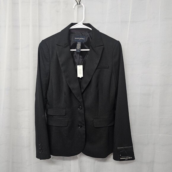 NWT Banana Republic Black Blazer Collegiate Academia Office Preppy 8 - Picture 9 of 15